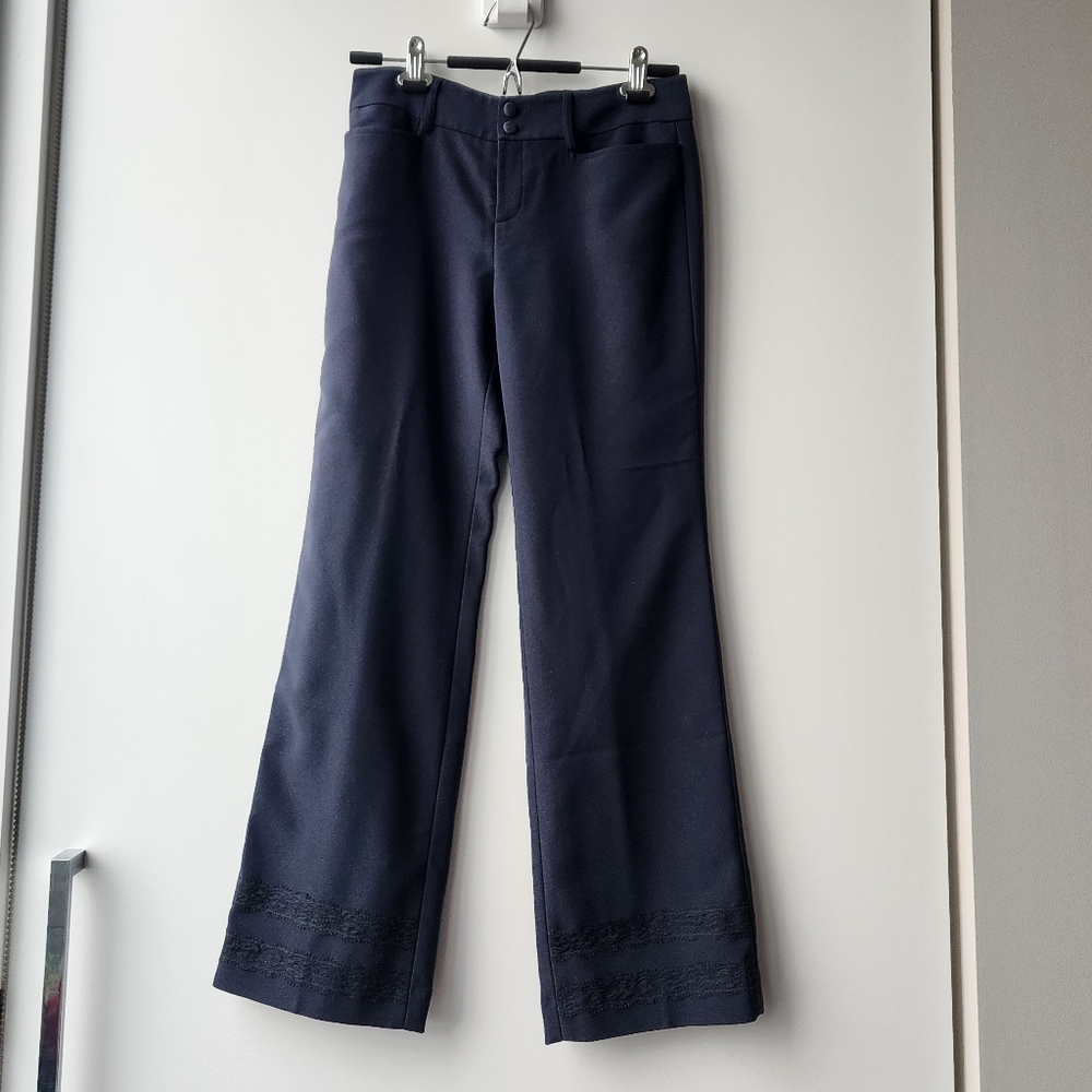 Vintage Moiselle Lace Trim Trouser Pants